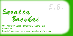sarolta bocskai business card